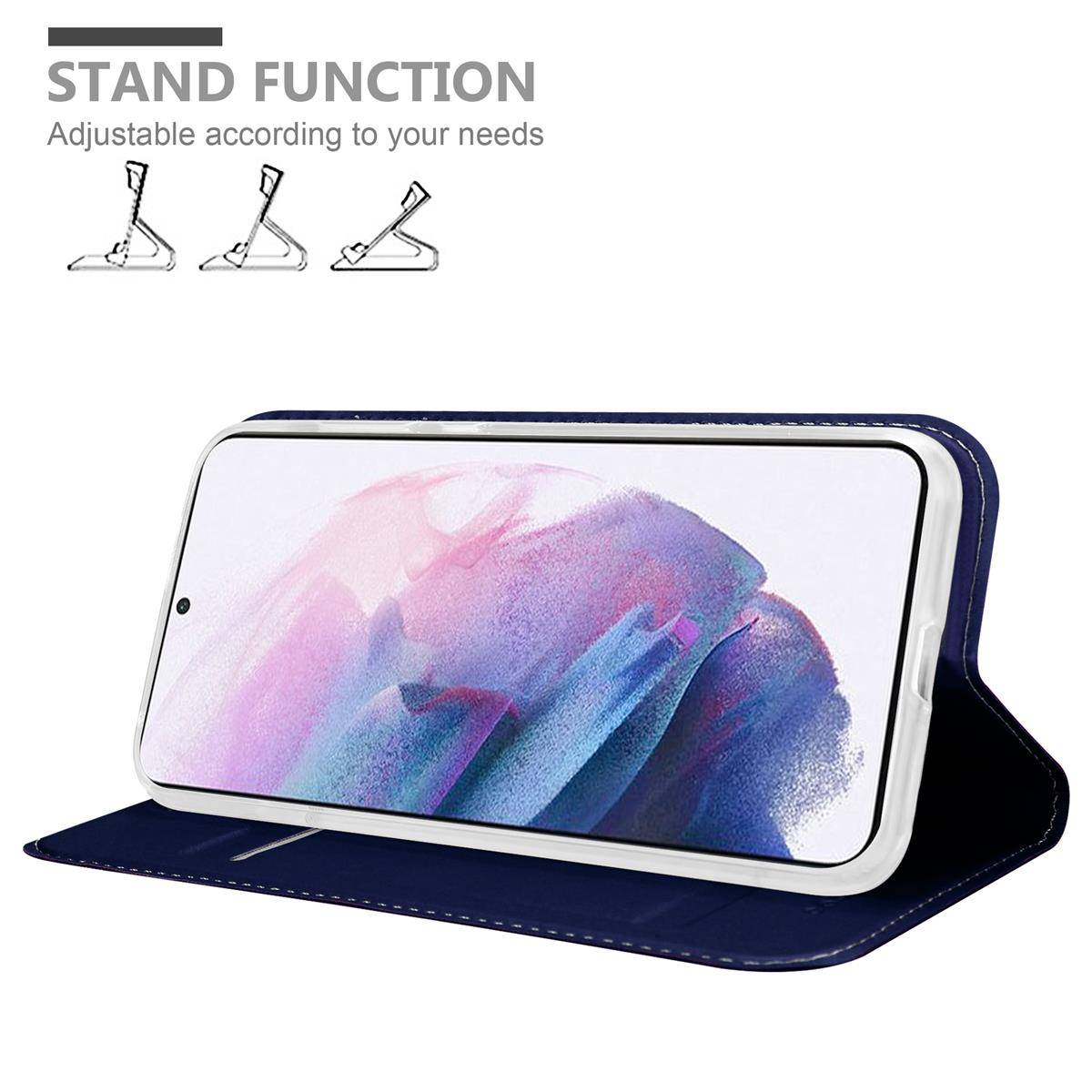 Cadorabo Handyhülle für Samsung Galaxy S21 PLUS Schutz Hülle in Blau Cover Etui Book Case Booklet