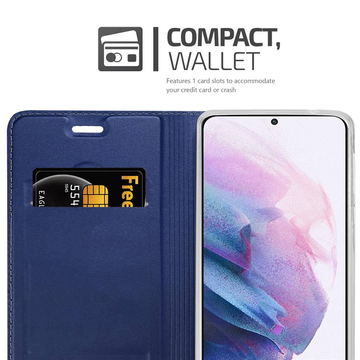 Cadorabo Handyhülle für Samsung Galaxy S21 PLUS Schutz Hülle in Blau Cover Etui Book Case Booklet