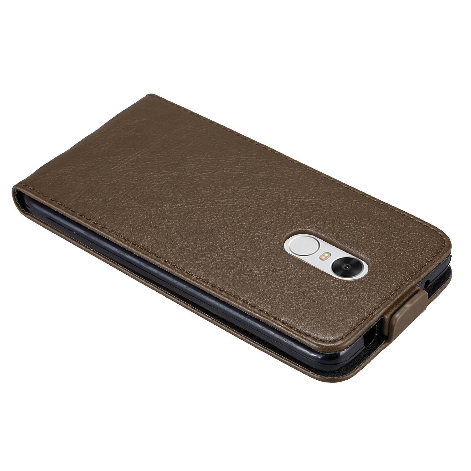 Cadorabo Hülle für Xiaomi RedMi NOTE 4 Schutz Hülle in Braun Flip Etui Handyhülle Case Cover
