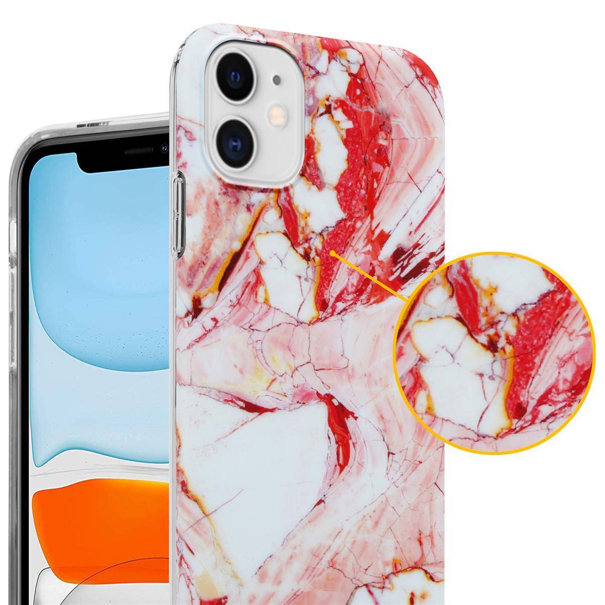 Cadorabo Schutzhülle für Apple iPhone 11 Hülle in Rosa TPU Handyhülle Etui Case Cover