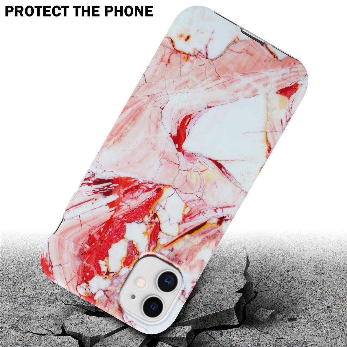 Cadorabo Schutzhülle für Apple iPhone 11 Hülle in Rosa TPU Handyhülle Etui Case Cover