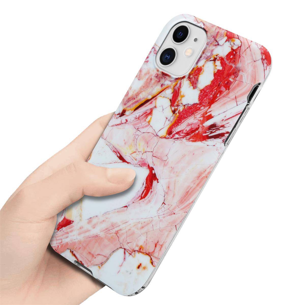Cadorabo Schutzhülle für Apple iPhone 11 Hülle in Rosa TPU Handyhülle Etui Case Cover