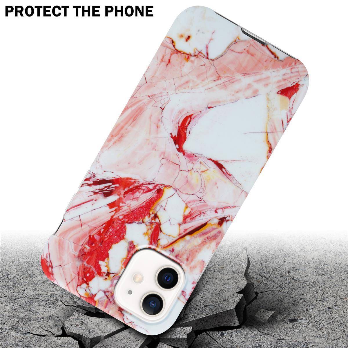 Cadorabo Schutzhülle für Apple iPhone 12 PRO MAX Hülle in Rosa TPU Handyhülle Etui Case Cover