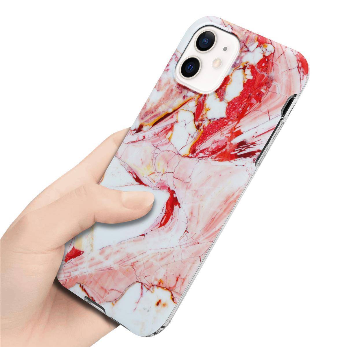 Cadorabo Schutzhülle für Apple iPhone 12 PRO MAX Hülle in Rosa TPU Handyhülle Etui Case Cover