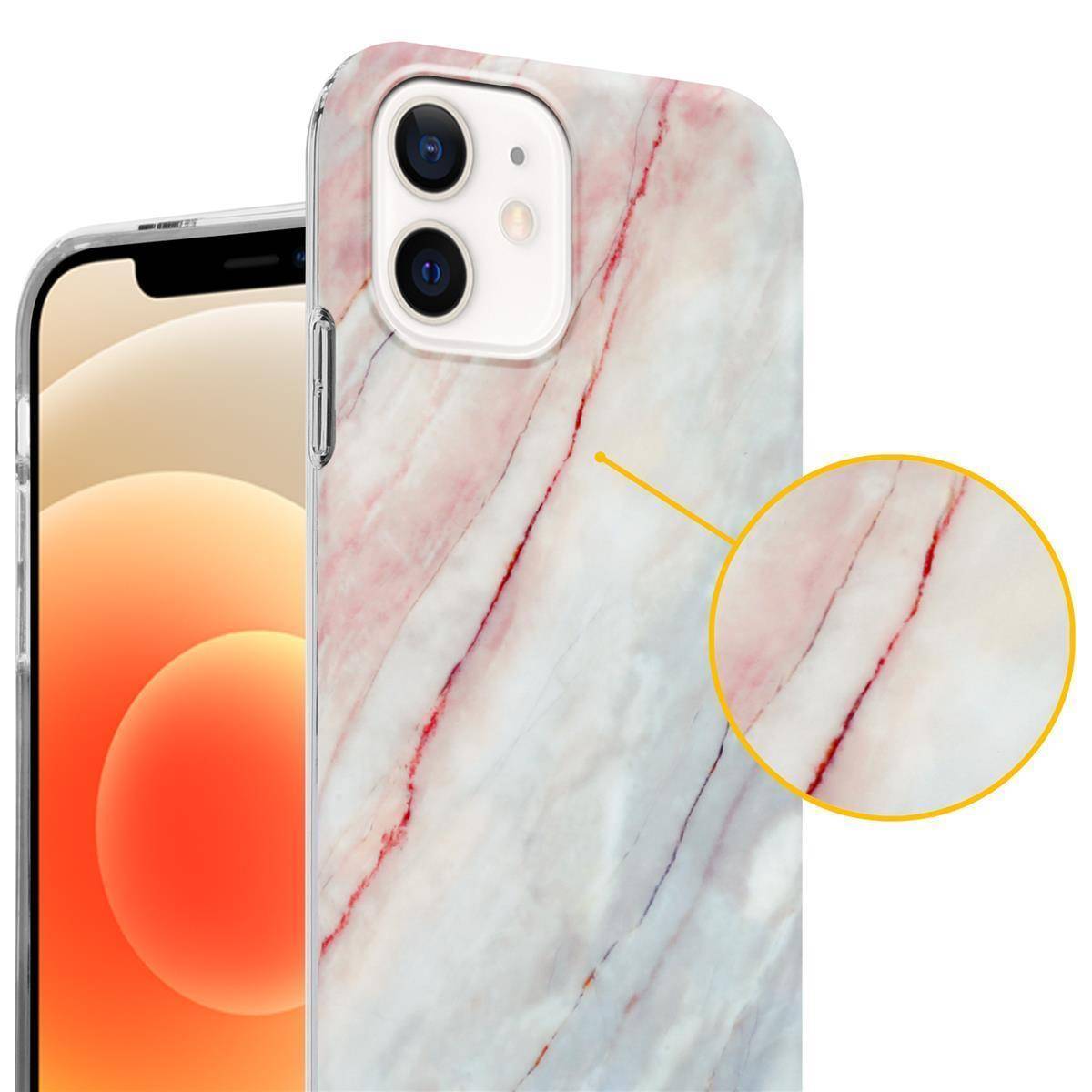 Cadorabo Schutzhülle für Apple iPhone 12 PRO MAX Hülle in Rosa TPU Handyhülle Etui Case Cover