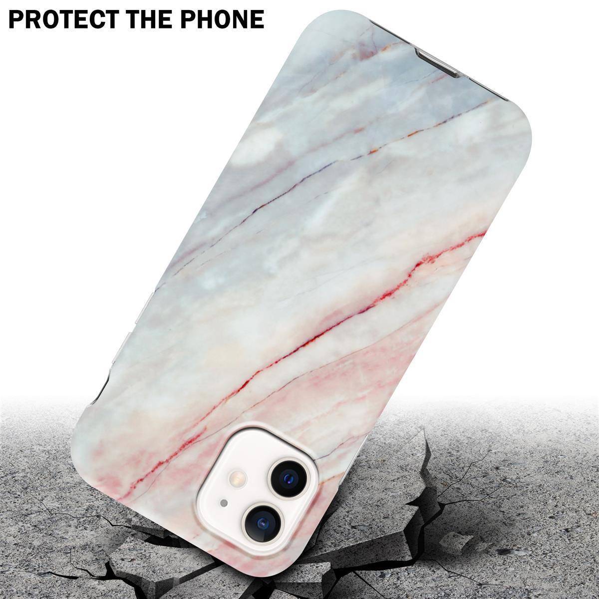 Cadorabo Schutzhülle für Apple iPhone 12 PRO MAX Hülle in Rosa TPU Handyhülle Etui Case Cover