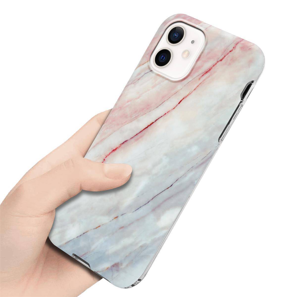Cadorabo Schutzhülle für Apple iPhone 12 PRO MAX Hülle in Rosa TPU Handyhülle Etui Case Cover