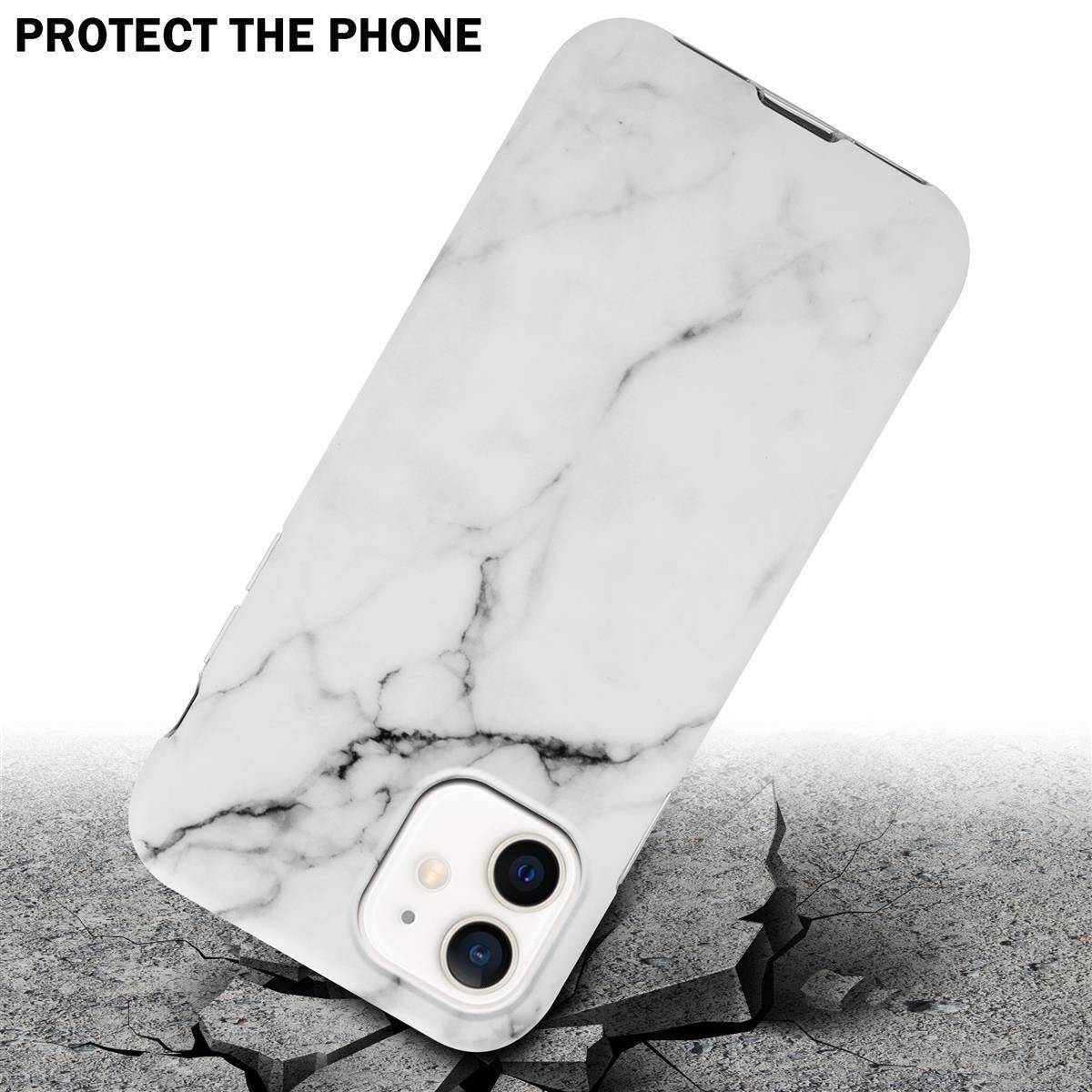 Cadorabo Schutzhülle für Apple iPhone 12 PRO MAX Hülle in Weiß TPU Handyhülle Etui Case Cover