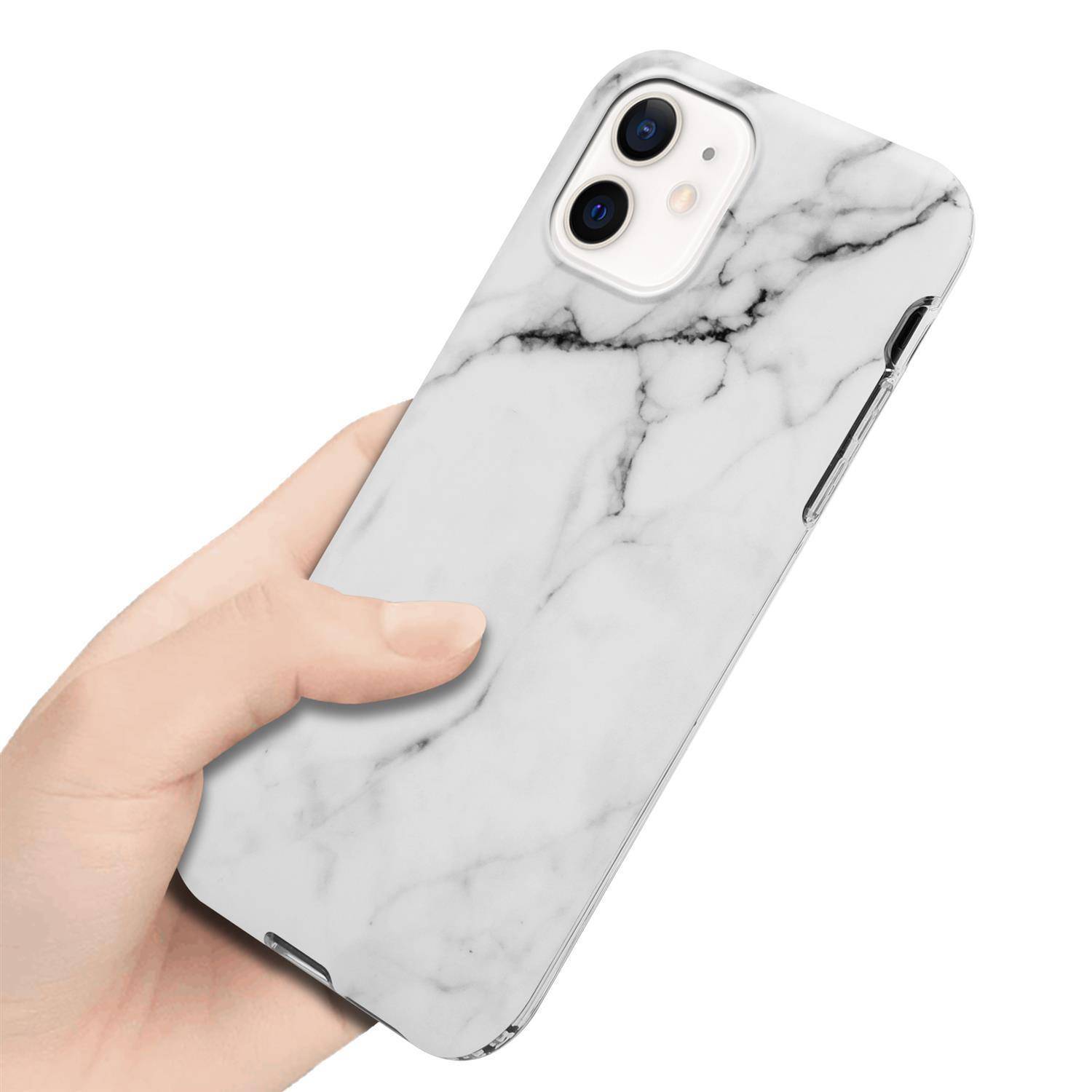 Cadorabo Schutzhülle für Apple iPhone 12 PRO MAX Hülle in Weiß TPU Handyhülle Etui Case Cover