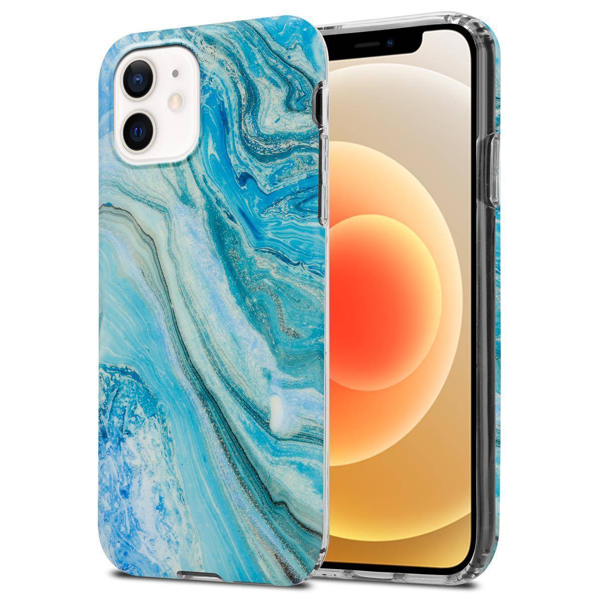 Cadorabo Schutzhülle für Apple iPhone 12 PRO MAX Hülle in Blau TPU Handyhülle Etui Case Cover
