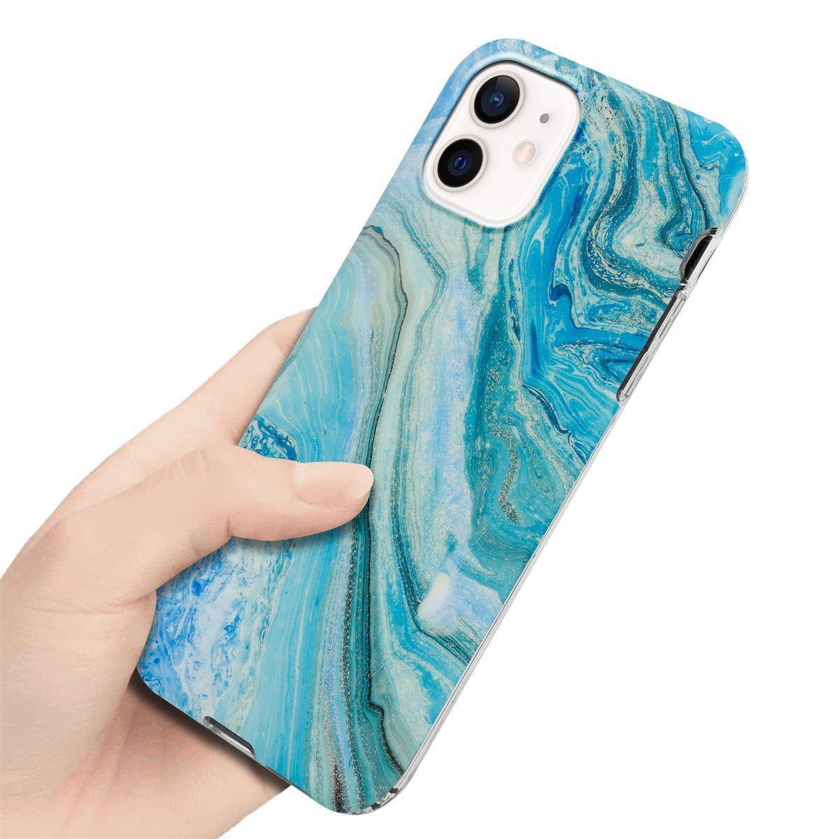 Cadorabo Schutzhülle für Apple iPhone 12 PRO MAX Hülle in Blau TPU Handyhülle Etui Case Cover