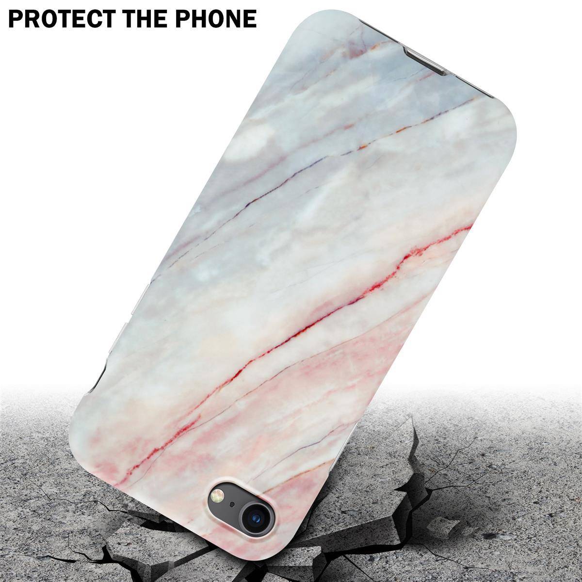 Cadorabo Schutzhülle für Apple iPhone 7 / 7S / 8 / SE 2020 Hülle in Rosa TPU Handyhülle Etui Case Cover