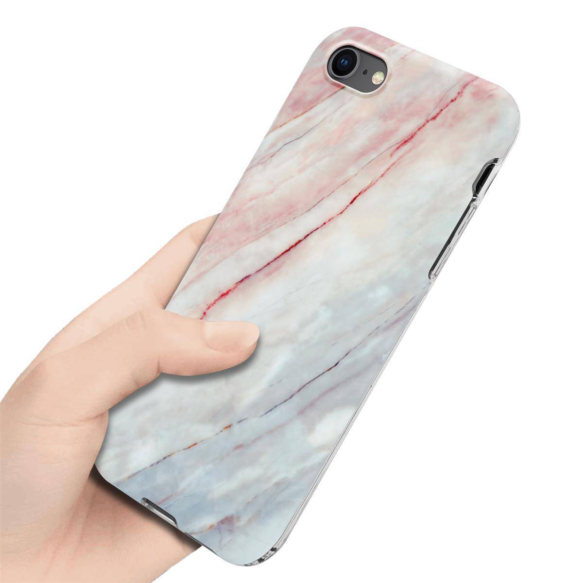 Cadorabo Schutzhülle für Apple iPhone 7 / 7S / 8 / SE 2020 Hülle in Rosa TPU Handyhülle Etui Case Cover