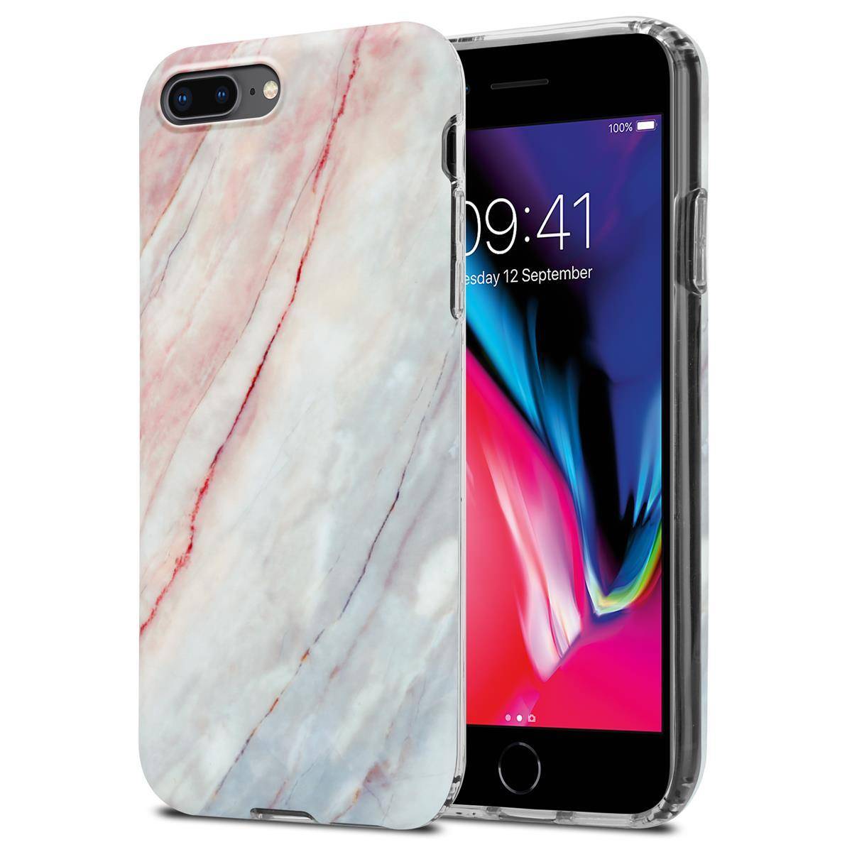 Cadorabo Schutzhülle für Apple iPhone 7 PLUS / 7S PLUS / 8 PLUS Hülle in Rosa TPU Handyhülle Etui Case Cover