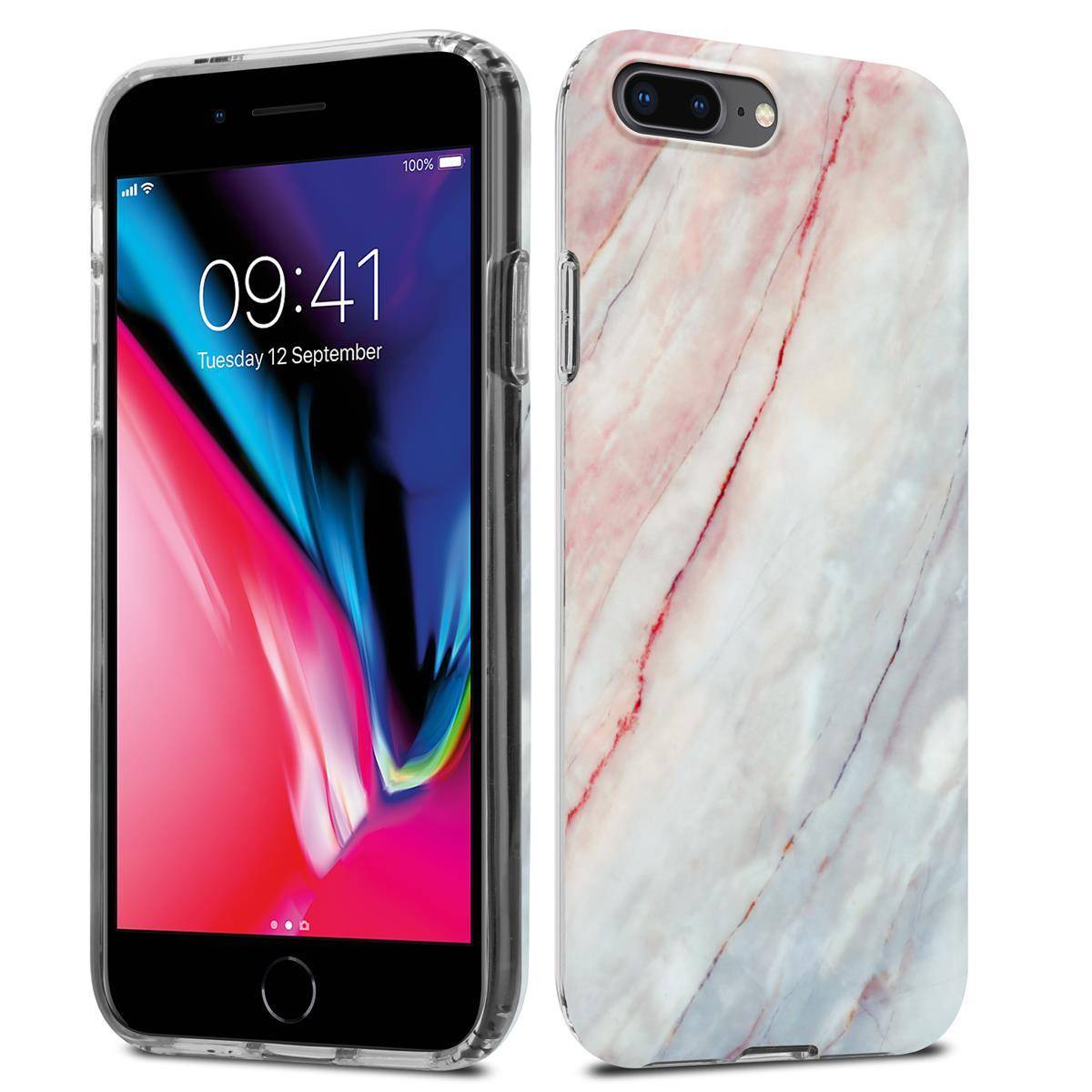 Cadorabo Schutzhülle für Apple iPhone 7 PLUS / 7S PLUS / 8 PLUS Hülle in Rosa TPU Handyhülle Etui Case Cover