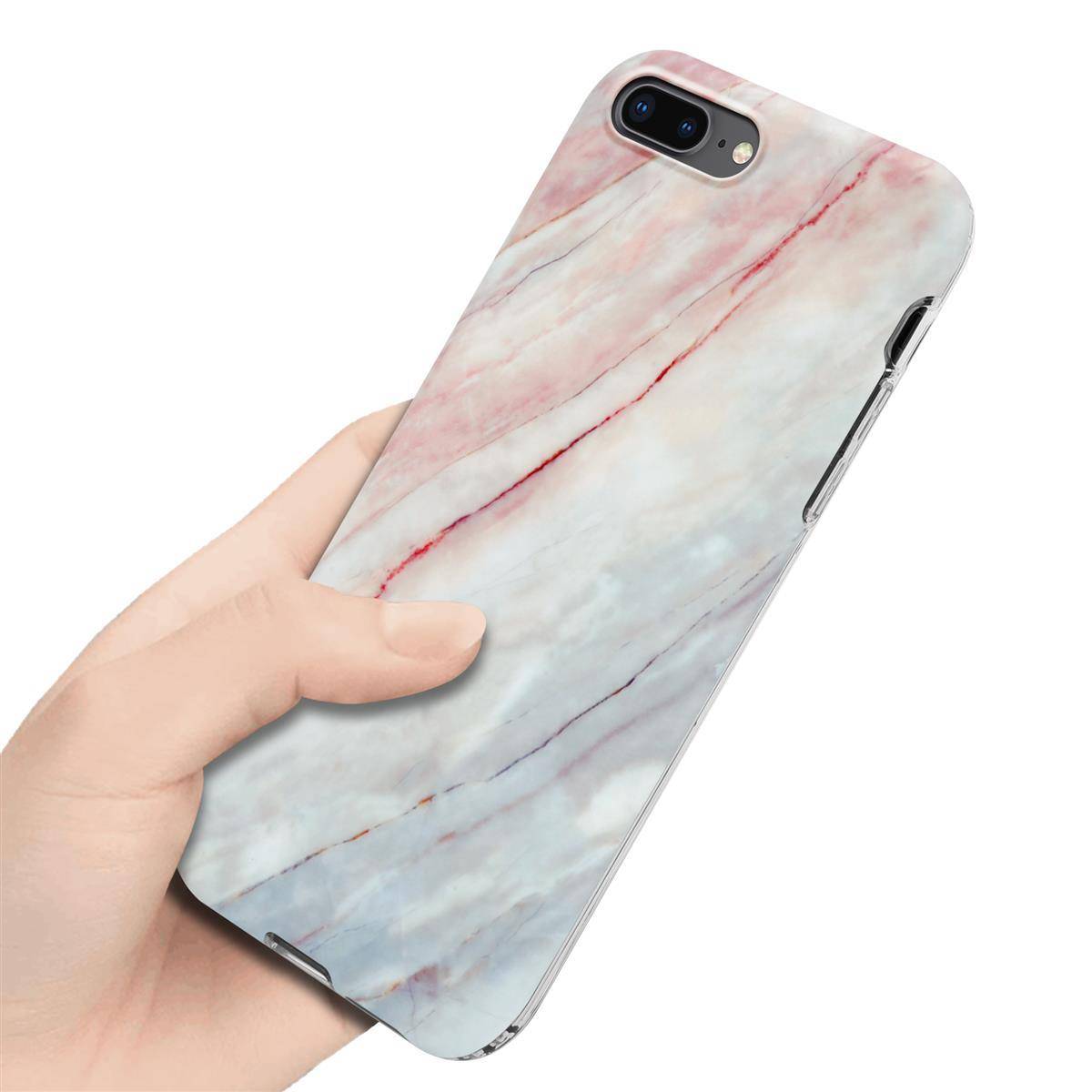 Cadorabo Schutzhülle für Apple iPhone 7 PLUS / 7S PLUS / 8 PLUS Hülle in Rosa TPU Handyhülle Etui Case Cover