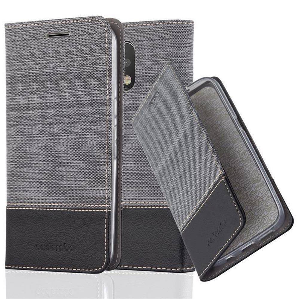 Cadorabo Hülle für Motorola MOTO G4 / G4 PLUS Schutzhülle in Grau Handy Hülle Etui Book Case Cover