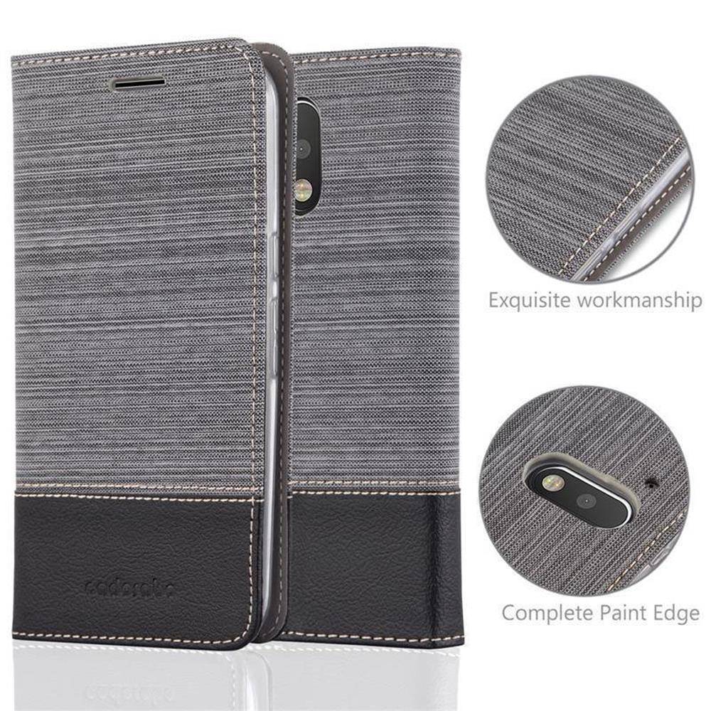 Cadorabo Hülle für Motorola MOTO G4 / G4 PLUS Schutzhülle in Grau Handy Hülle Etui Book Case Cover