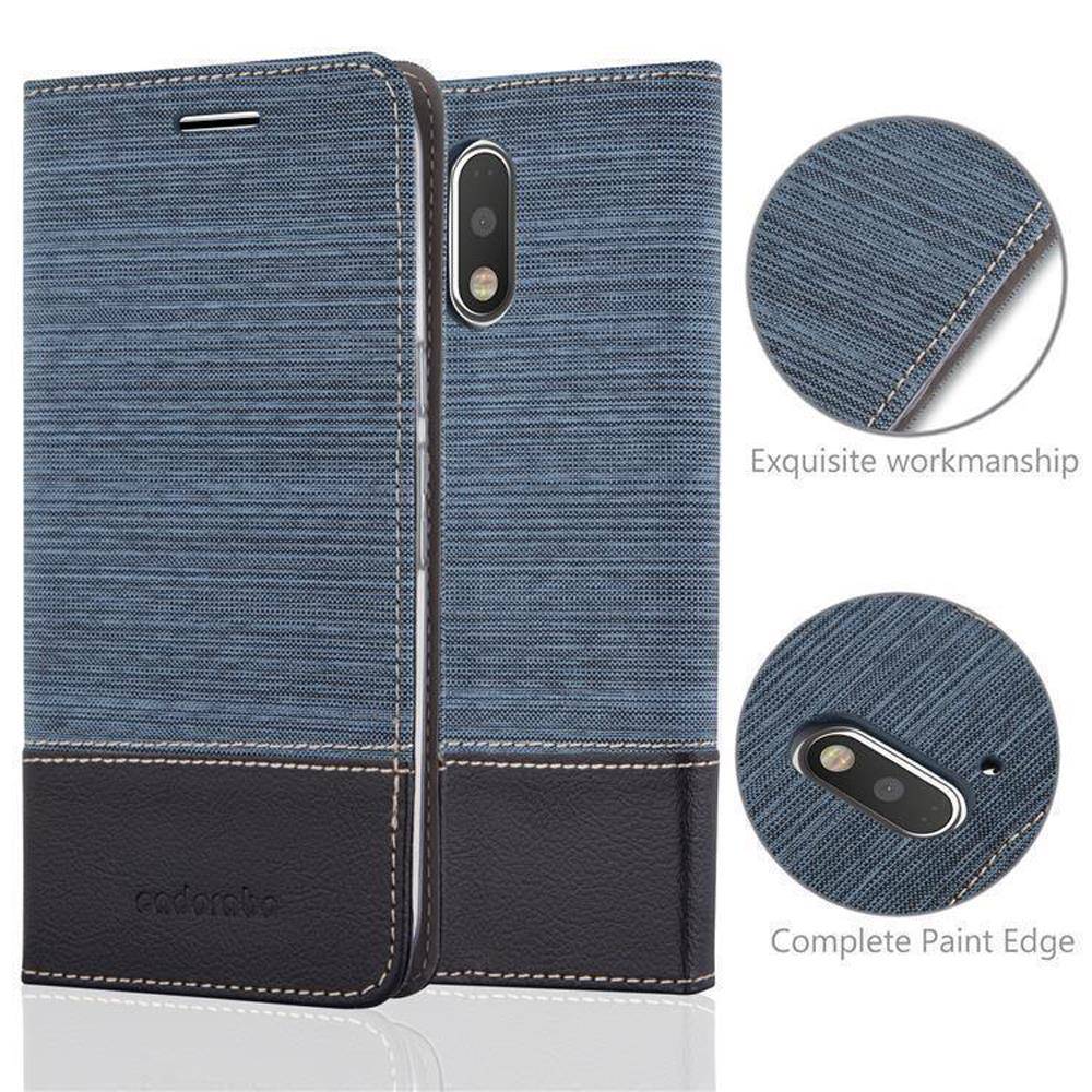 Cadorabo Hülle für Motorola MOTO G4 / G4 PLUS Schutzhülle in Blau Handy Hülle Etui Book Case Cover