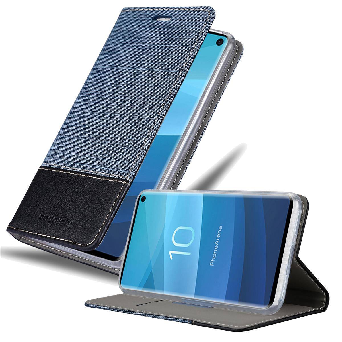 Cadorabo Hülle für Samsung Galaxy S10 5G Schutzhülle in Blau Handy Hülle Etui Book Case Cover