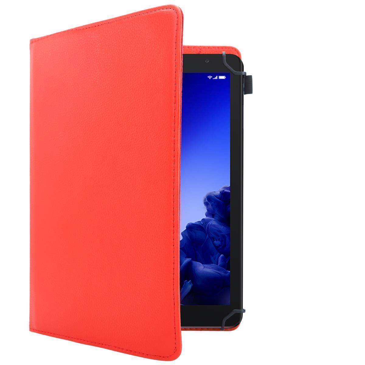 Cadorabo Hülle für 8" Tablets Schutzhülle in Rot 360 Grad Tablet Hülle Etui Cover Case