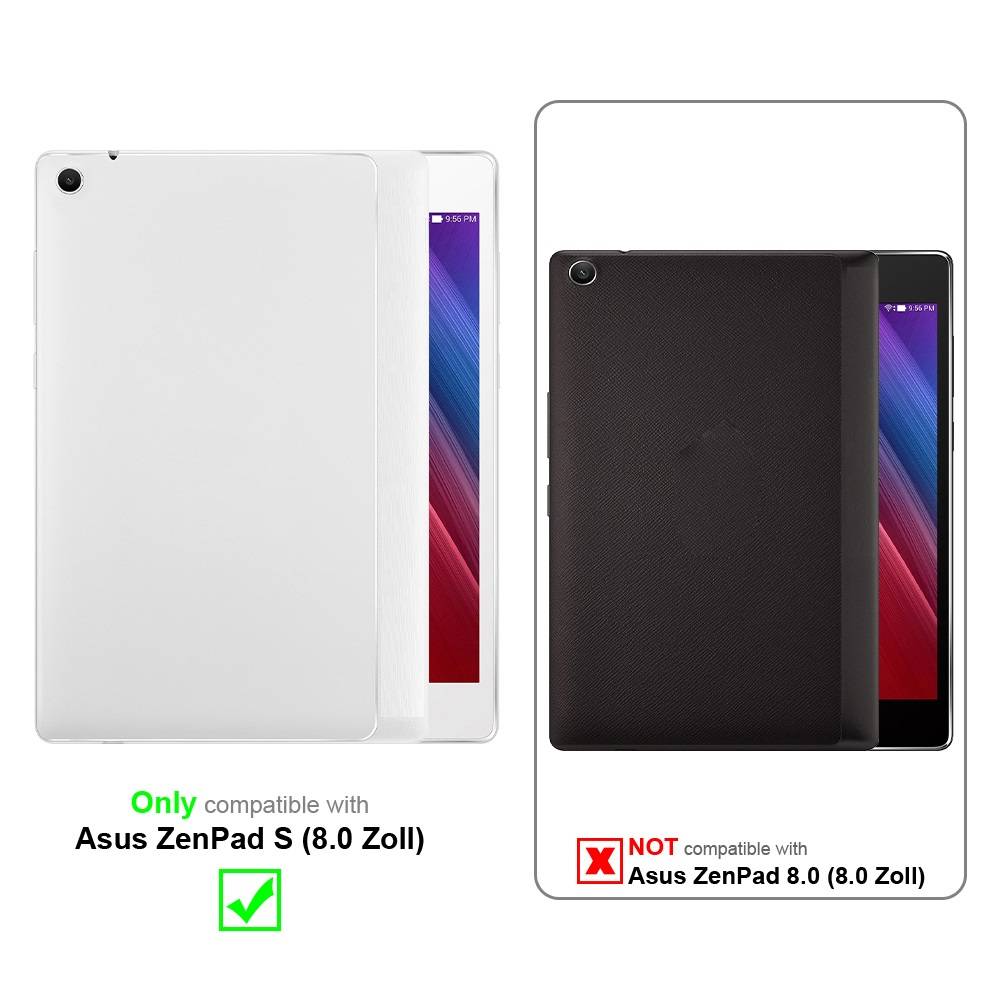 Cadorabo Hülle für Asus ZenPad S (8.0 Zoll) Schutzhülle in Grün 360 Grad Tablet Hülle Etui Cover Case