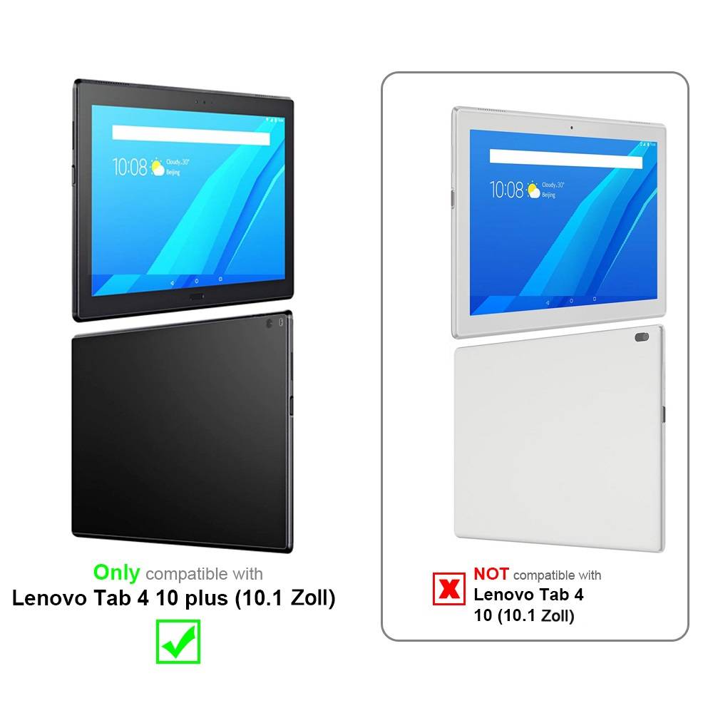 Cadorabo Hülle für Lenovo Tab 4 10 PLUS (10.1 Zoll) Schutzhülle in Blau 360 Grad Tablet Hülle Etui Cover Case