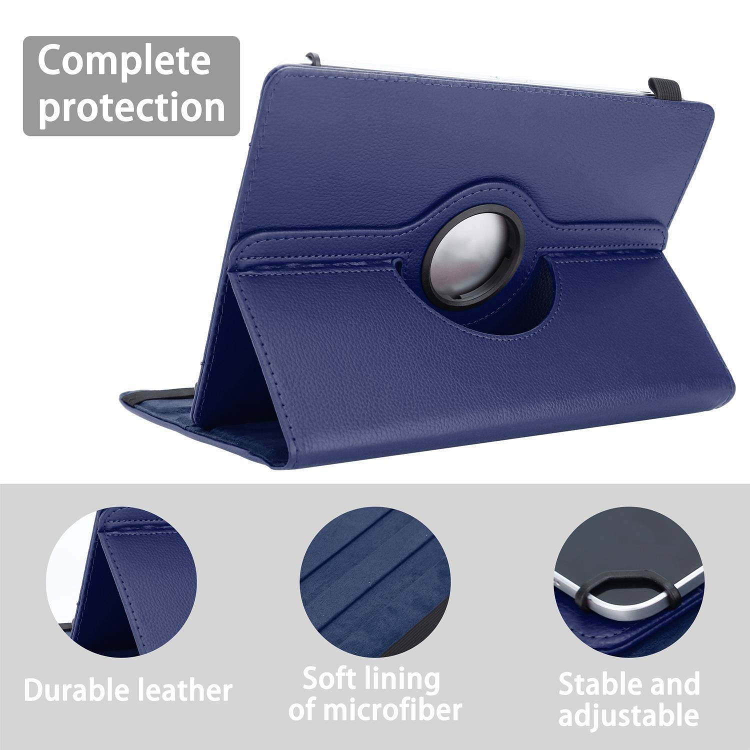 Cadorabo Hülle für Medion LifeTab X10302 Schutzhülle in Blau 360 Grad Tablet Hülle Etui Cover Case