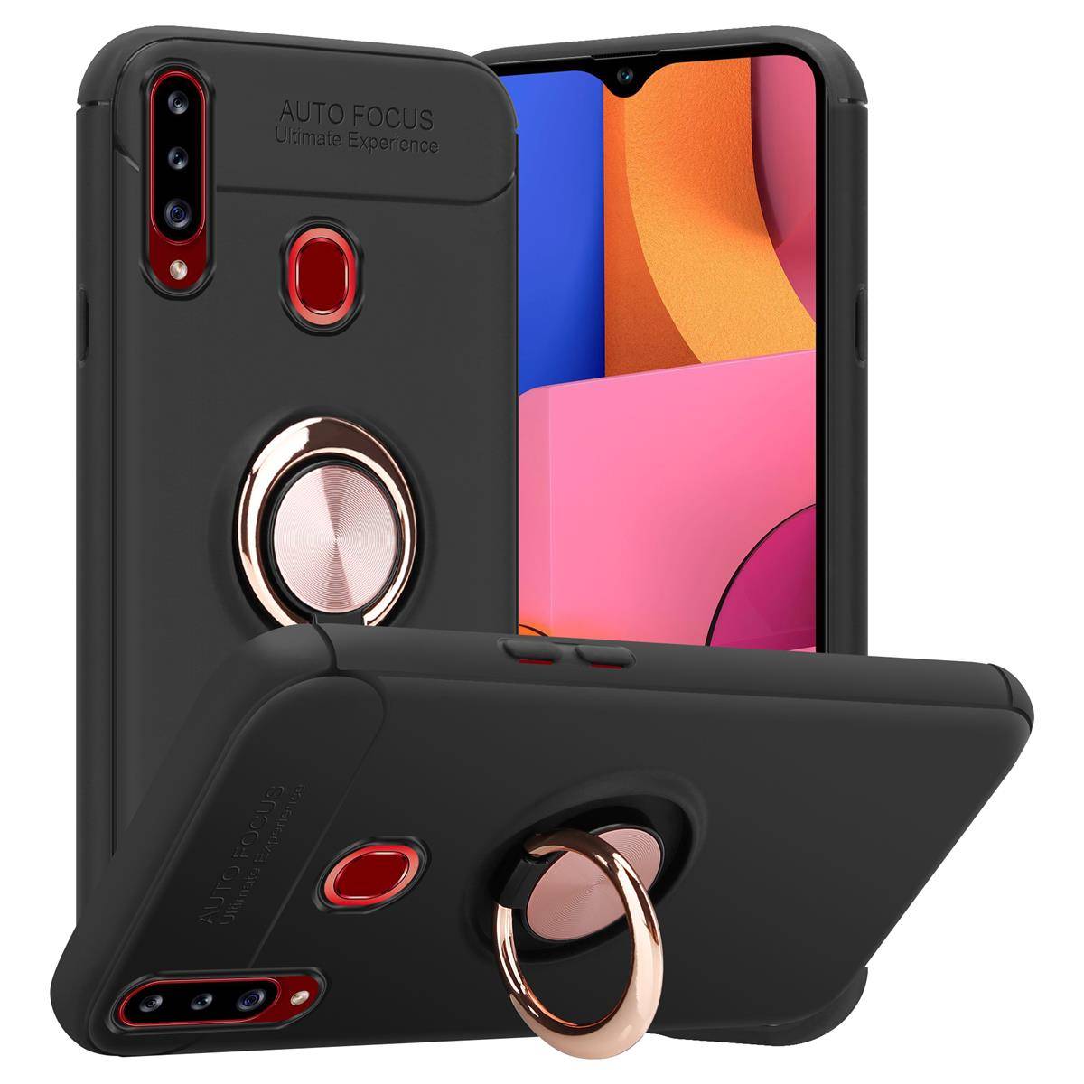 Cadorabo Schutzhülle für Samsung Galaxy A20s Hülle in schwarz Handyhülle Etui Cover Case Silikon TPU