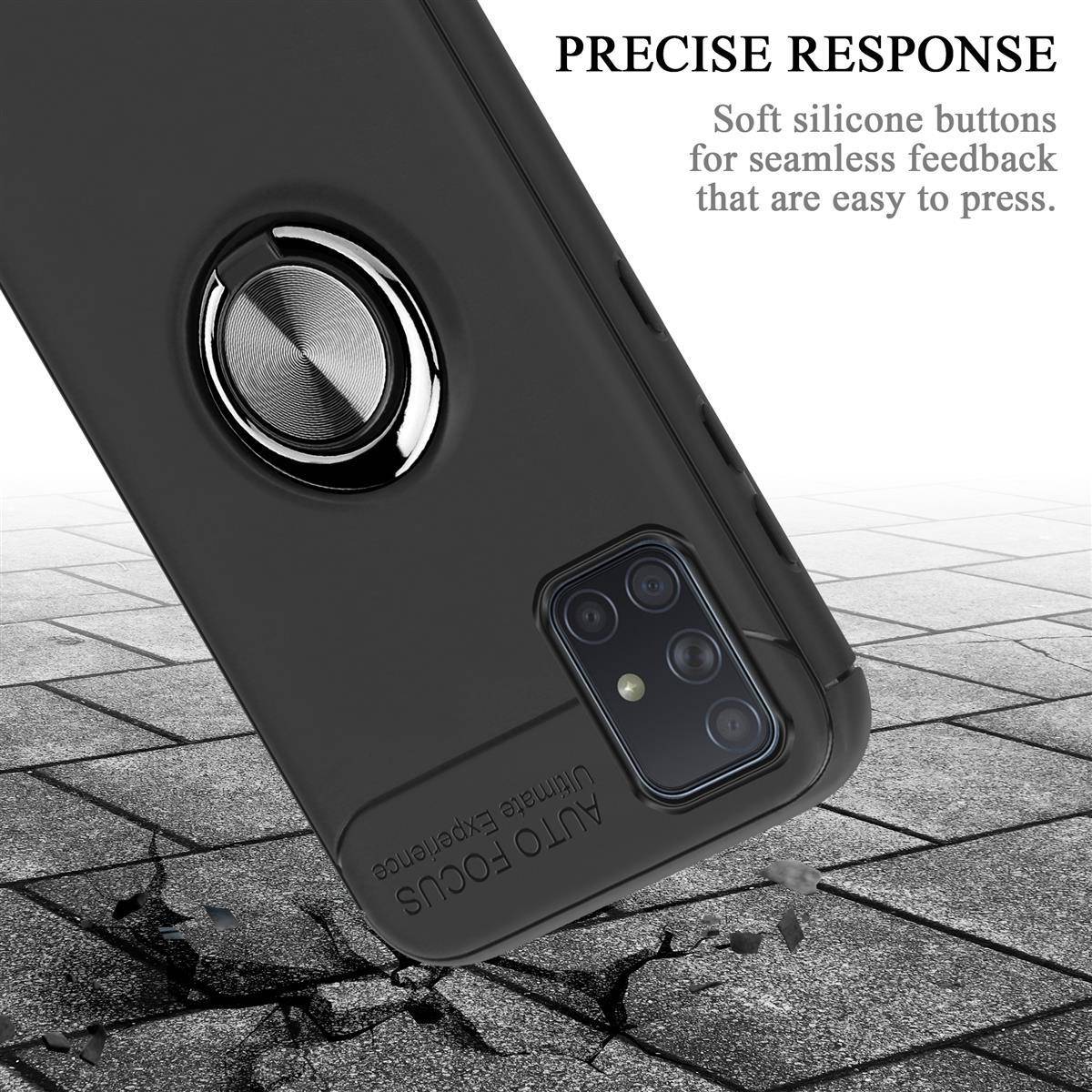 Cadorabo Schutzhülle für Samsung Galaxy A71 5G Hülle in Schwarz Handyhülle Etui Cover Case Silikon TPU