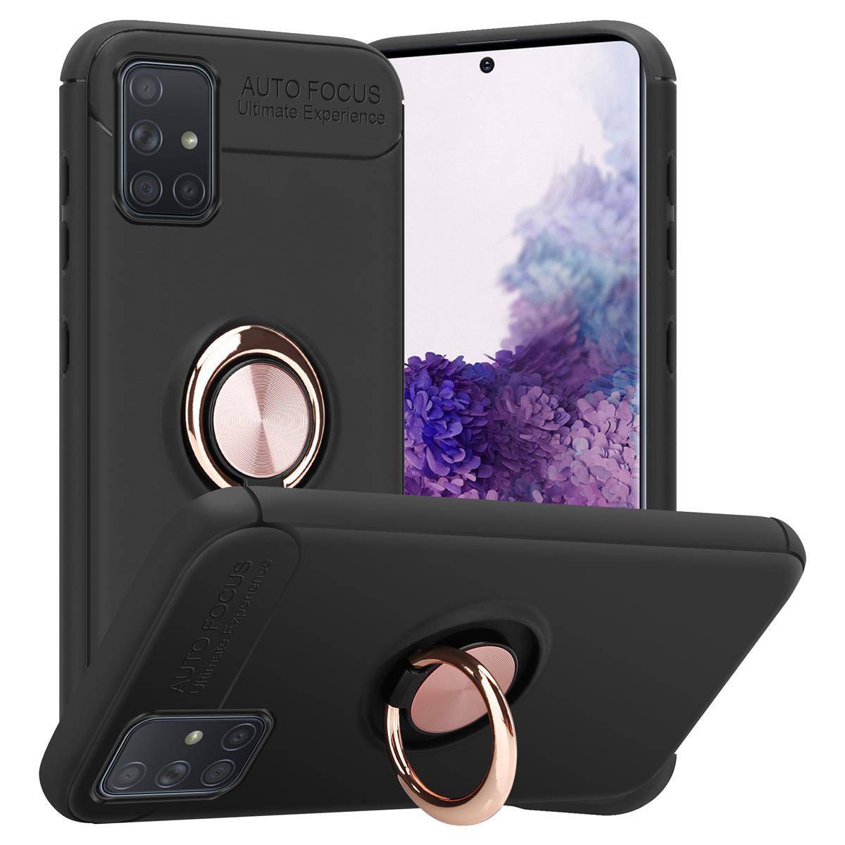Cadorabo Schutzhülle für Samsung Galaxy A71 5G Hülle in schwarz Handyhülle Etui Cover Case Silikon TPU