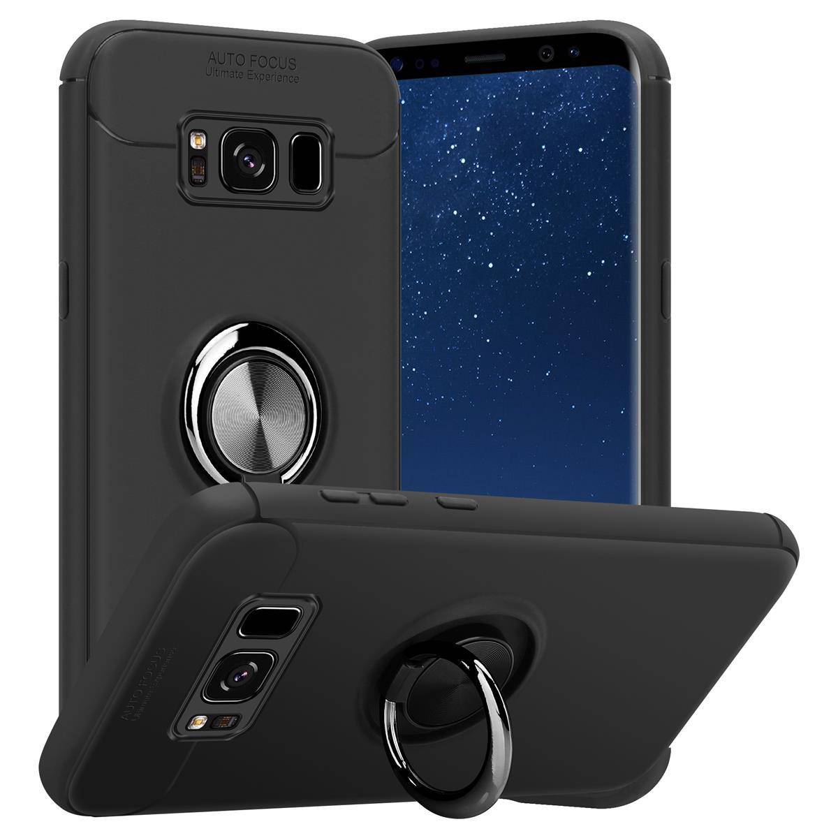 Cadorabo Schutzhülle für Samsung Galaxy S8 PLUS Hülle in Schwarz Handyhülle Etui Cover Case Silikon TPU