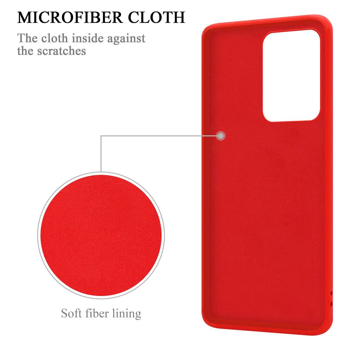 Cadorabo Hülle für Samsung Galaxy S20 ULTRA Schutz Hülle in Rot Handyhülle TPU Etui Case Cover