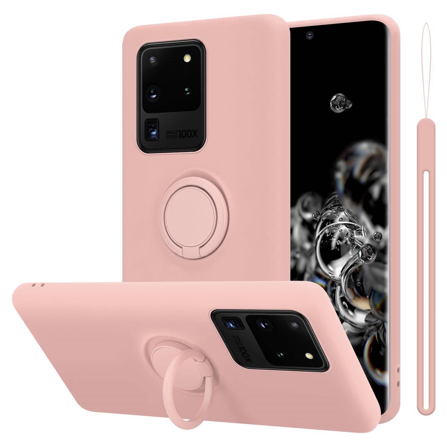 Cadorabo Hülle für Samsung Galaxy S20 ULTRA Schutz Hülle in Rosa Handyhülle TPU Etui Case Cover