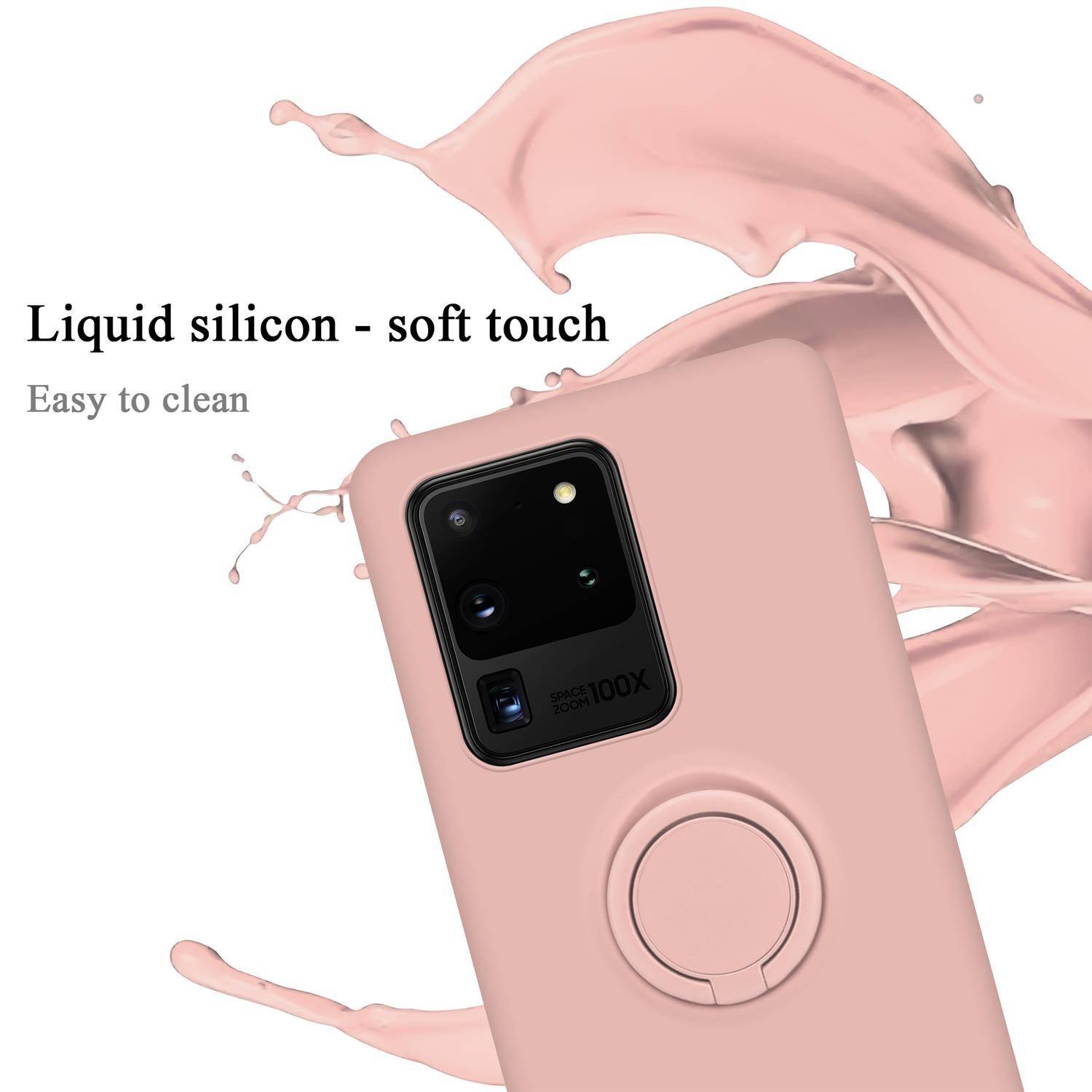 Cadorabo Hülle für Samsung Galaxy S20 ULTRA Schutz Hülle in Rosa Handyhülle TPU Etui Case Cover