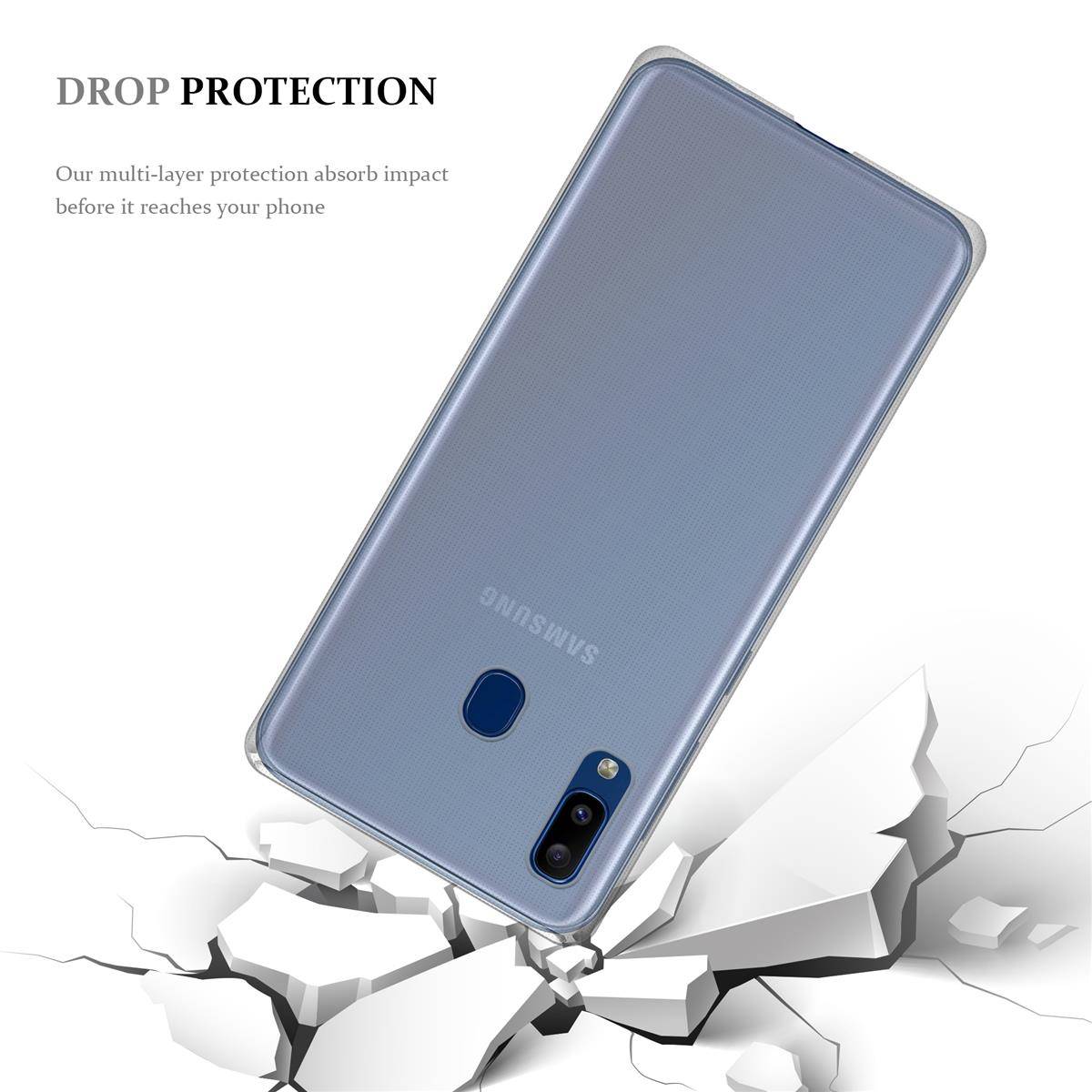 Cadorabo Hülle für Samsung Galaxy A20 / A30 Schutz Hülle in natur Schutzhülle TPU Silikon Cover Etui Case