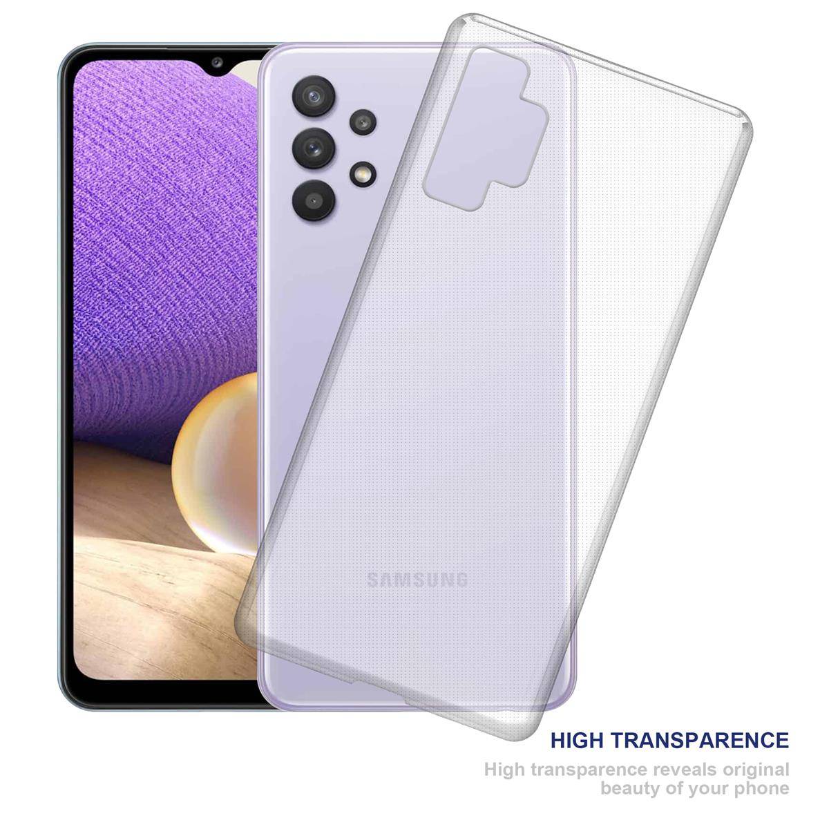 Cadorabo Hülle für Samsung Galaxy A32 5G Schutz Hülle in natur Schutzhülle TPU Silikon Cover Etui Case