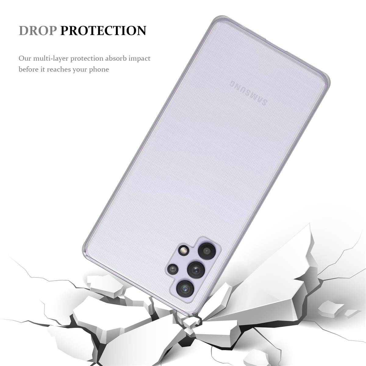Cadorabo Hülle für Samsung Galaxy A32 5G Schutz Hülle in natur Schutzhülle TPU Silikon Cover Etui Case