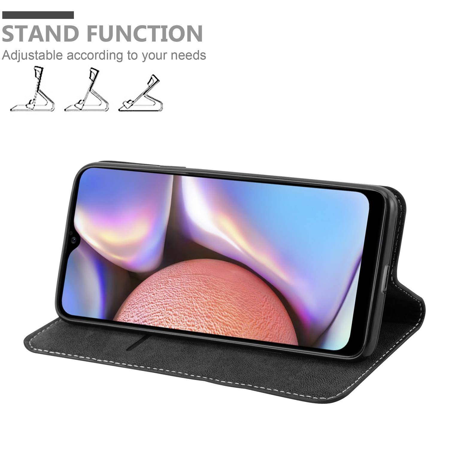 Cadorabo Hülle für Samsung Galaxy A10s / M01s Schutzhülle in Schwarz SHandyhülle Book Case Etui Kunstleder