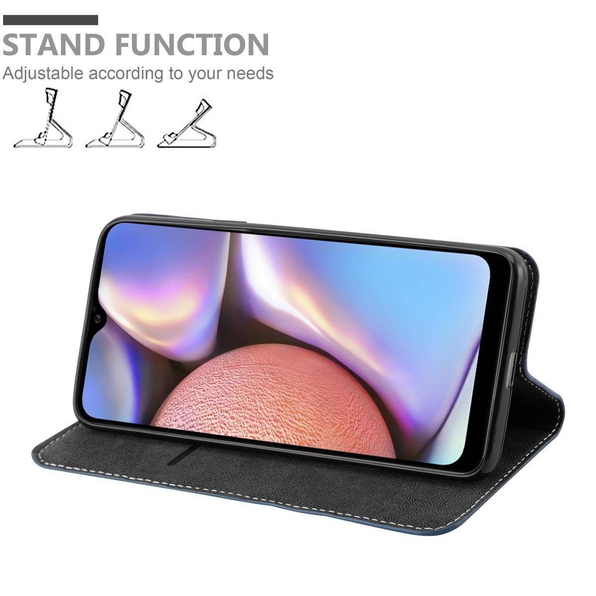 Cadorabo Hülle für Samsung Galaxy A10s / M01s Schutzhülle in Blau SHandyhülle Book Case Etui Kunstleder