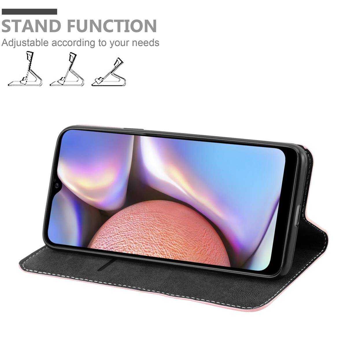 Cadorabo Hülle für Samsung Galaxy A10s / M01s Schutzhülle in Rosa SHandyhülle Book Case Etui Kunstleder