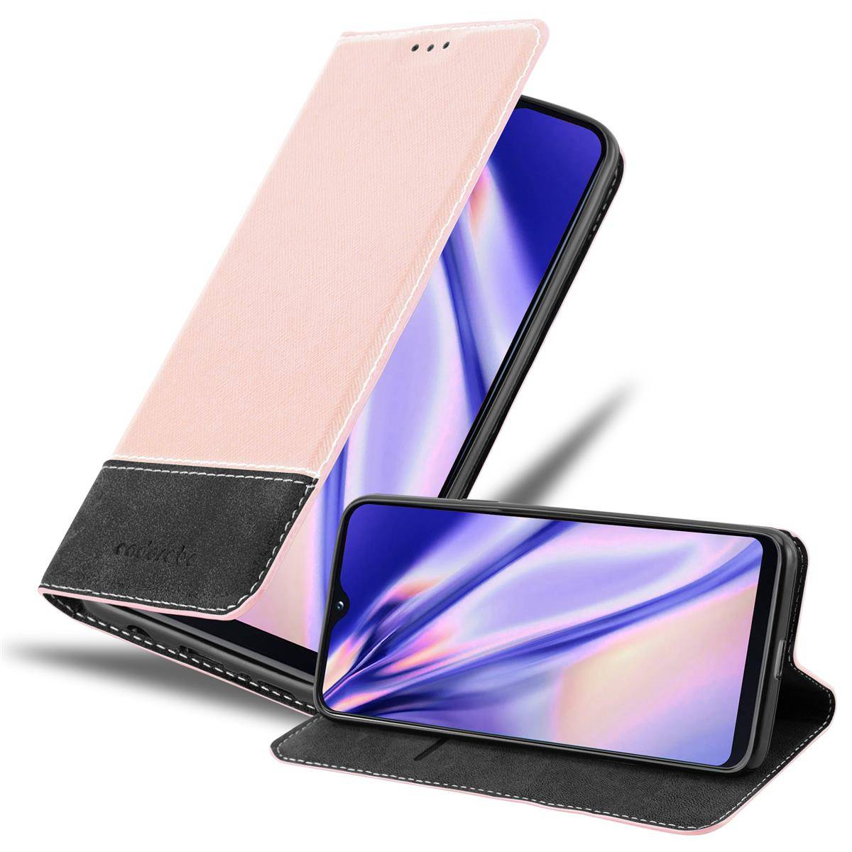 Cadorabo Hülle für Samsung Galaxy A10e / A20e Schutzhülle in Rosa SHandyhülle Book Case Etui Kunstleder