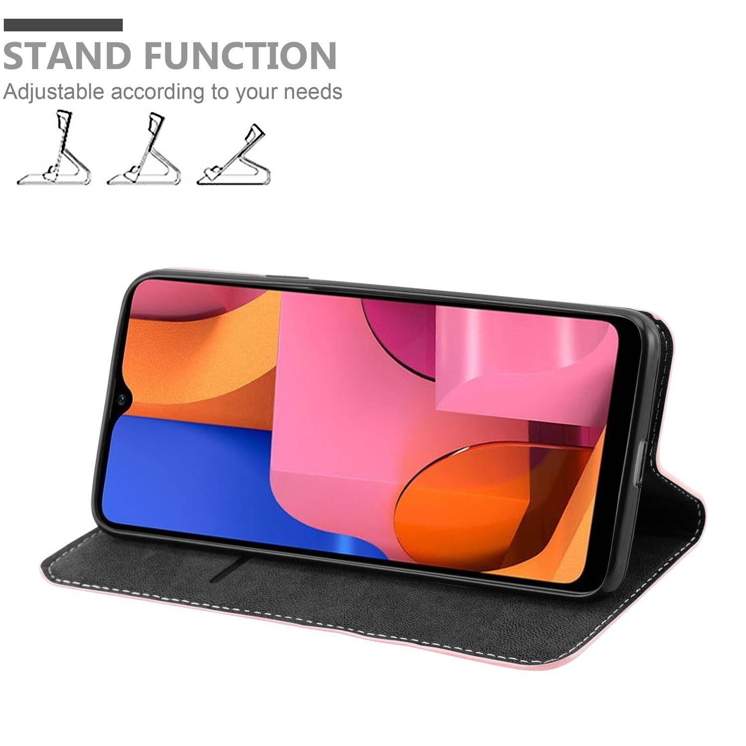 Cadorabo Hülle für Samsung Galaxy A20s Schutzhülle in Rosa SHandyhülle Book Case Etui Kunstleder