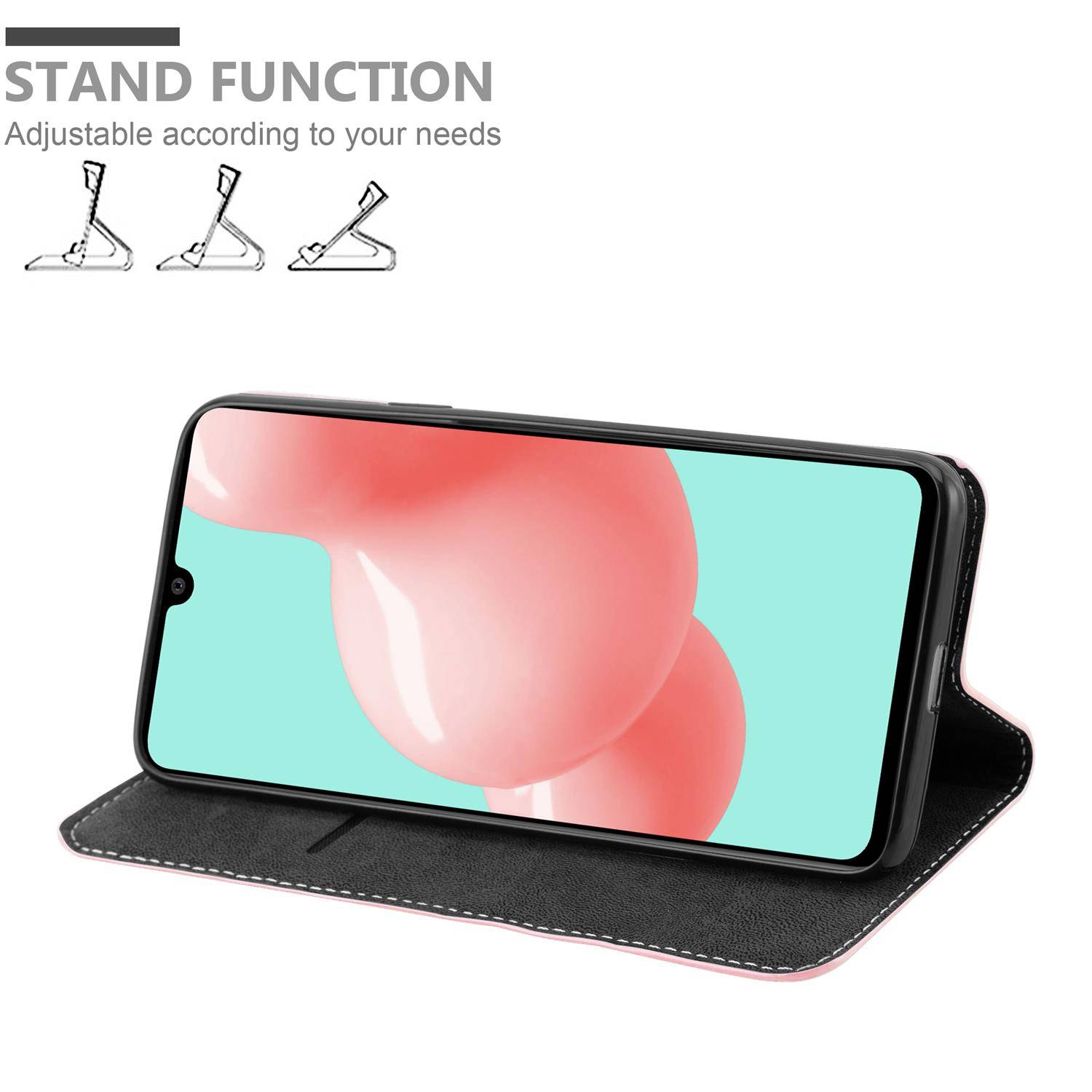 Cadorabo Hülle für Samsung Galaxy A41 Schutzhülle in Rosa SHandyhülle Book Case Etui Kunstleder