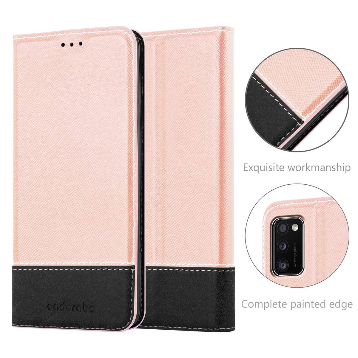 Cadorabo Hülle für Samsung Galaxy A41 Schutzhülle in Rosa SHandyhülle Book Case Etui Kunstleder