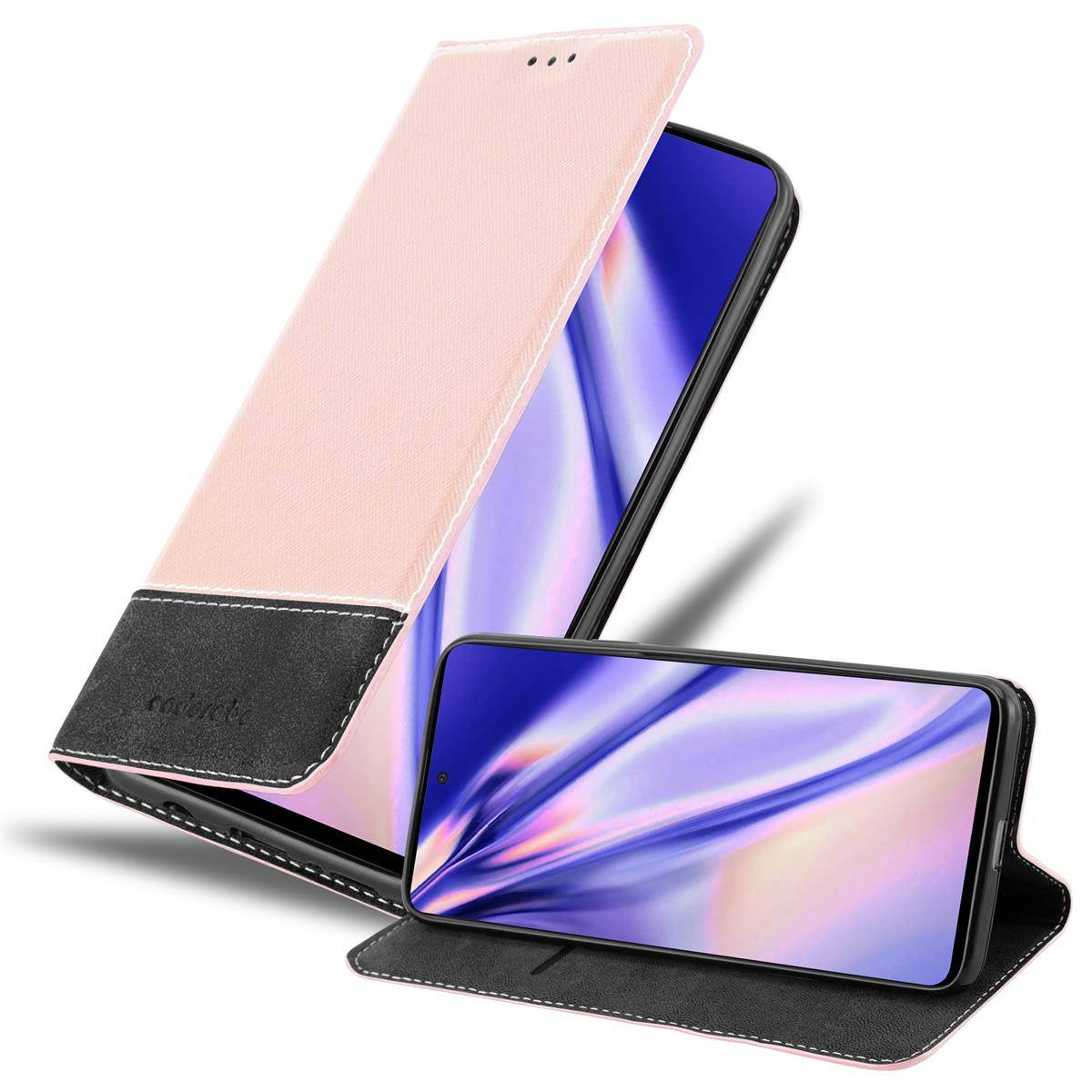 Cadorabo Hülle für Samsung Galaxy A51 4G / M40s Schutzhülle in Rosa SHandyhülle Book Case Etui Kunstleder