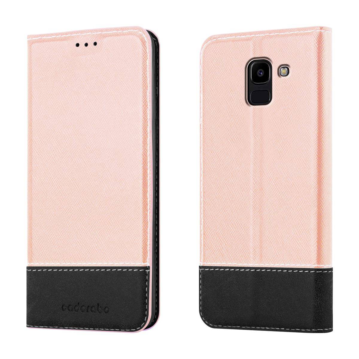 Cadorabo Hülle für Samsung Galaxy J6 2018 Schutzhülle in Rosa SHandyhülle Book Case Etui Kunstleder