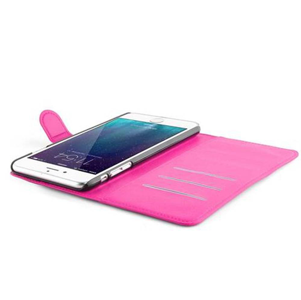 Cadorabo Hülle für Apple Iphone 6 PLUS Schutz Hülle in Pink Handyhülle Etui Case Cover Magnetverschluss
