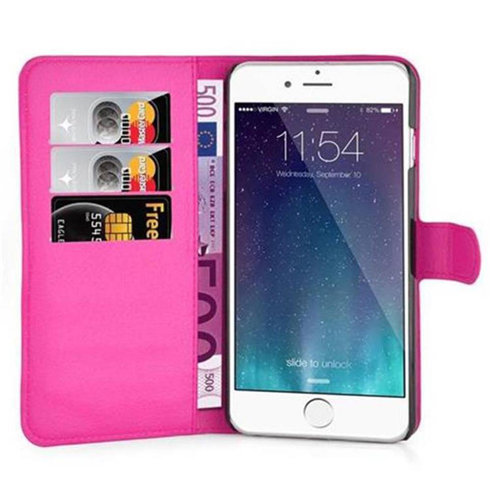 Cadorabo Hülle für Apple Iphone 6 PLUS Schutz Hülle in Pink Handyhülle Etui Case Cover Magnetverschluss