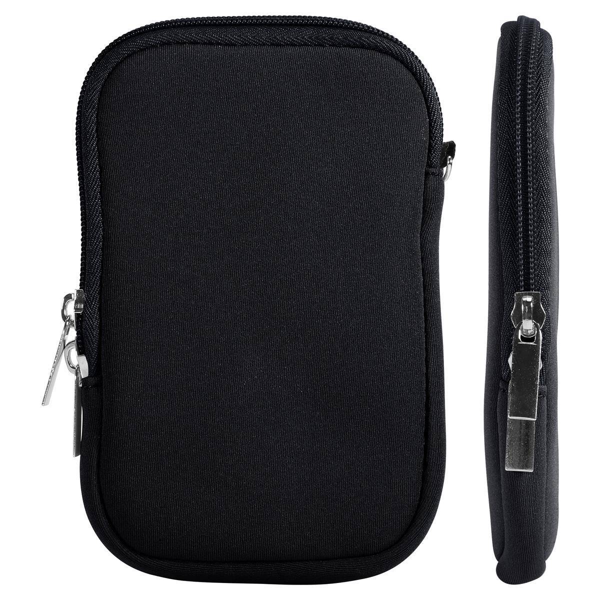 Cadorabo Universal Neopren Handy Hülle für Smarthones bis Universal Neopren 5.5 in Schwarz Schutzhülle Neopren mit